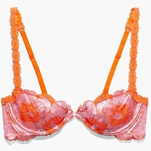 Savage X Fenty Perfect Poppies Unlined Lace Demi Bra 34DDD NEW